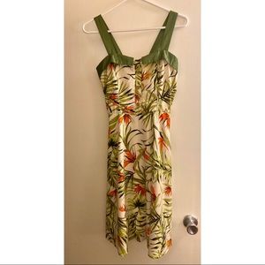 vintage tropical print modcloth dress
